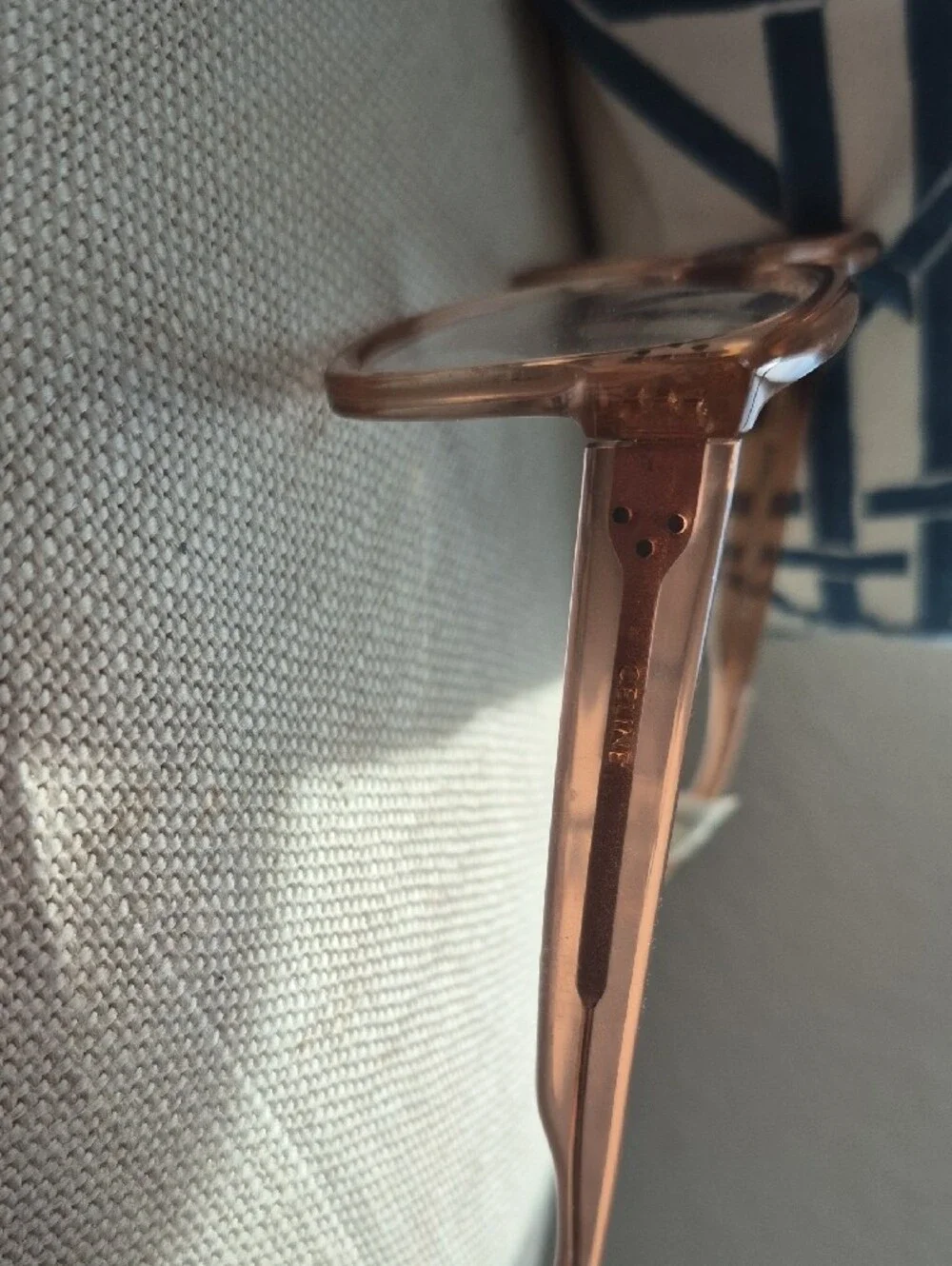 Nwt Authentic Celine Women's Rose-Tinted Transparent Optical Glasses